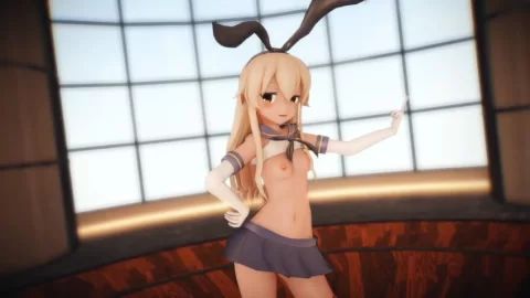 MMD舰娘岛风宅舞YeahOhAhhhOh